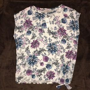 BNWT loft mixed media top